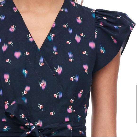 Rebecca Taylor Floral Wrap Dress w. Pockets Sz 4 - Picture 3 of 7